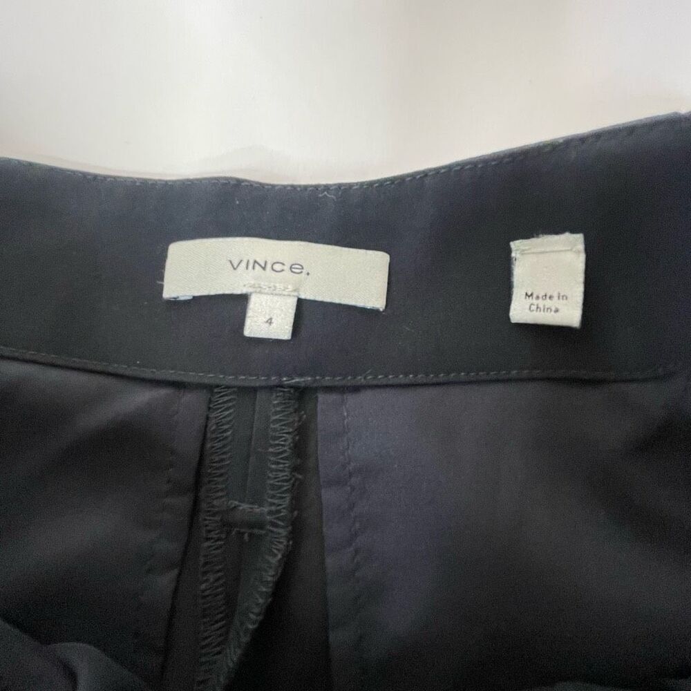 Vince Pleated Front Belted Shorts Black Size 4 - Picture 6 of 14